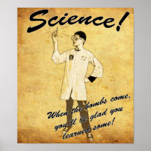 poster retro da ciência dos anos 50