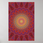 Poster Trippy: Trabalhos de arte radiais psicadéli