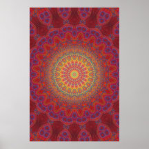Poster Trippy: Trabalhos de arte radiais psicadéli