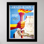 Poster vintage da tocha dos ESPORTES