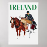 Poster vintage do viagem de Ireland