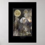 Poster VOADO da arte do raptor dos ESPÍRITO