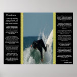 Posters de queda do surfista dos Desiderata