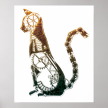 Posters do gato de Steampunk
