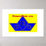 Posters do póquer pelo design do desenhar do diama