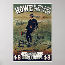 Posters/impressões: Howe Bicycles triciclos