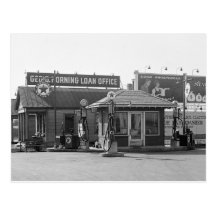 Posto de gasolina velho, 1920 cartoes postais