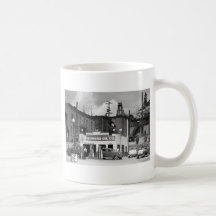 Posto de gasolina velho, os anos 30 caneca