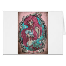 pouco zombi do meirmaid cartao