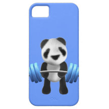 Powerlifter bonito do urso de panda do bebê em 3d  capas iPhone 5