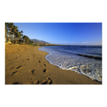 Praia de Kaanapali, Maui, Havaí, EUA Impressão Fotográfica