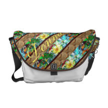 Praia e flores havaianas bolsa mensageiro