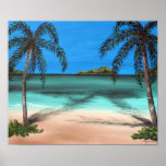 Praia e palmas posters