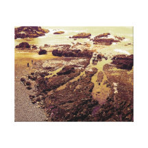 Praia principal de Yaquina, Newport, Oregon Impressão Em Tela Canvas