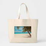 Praia tropical do paraíso bolsas de lona