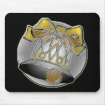 Prata e ouro Bell Mouse Pad
