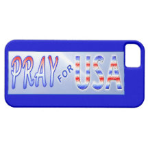 Pray para o cobrir patriótico do iPhone 5 dos EUA Capa De iPhone 5 Case-Mate