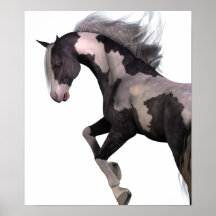 Premium poster linho Kunstdruck “caça Horse "