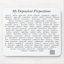 Preposições dependentes Mousepad tapetes para ratos