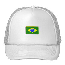 Presentes brasileiros do coração da bandeira peque boné