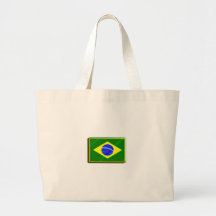 Presentes brasileiros do coração da bandeira peque bolsas de lona