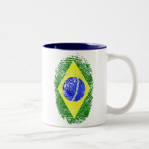 Presentes brasileiros do orgulho de Brasil da impr Caneca