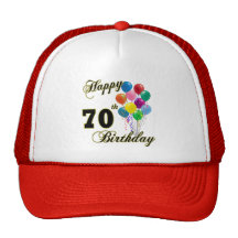 Presentes de aniversário do 70 e roupa felizes do  boné