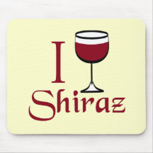 Presentes do amante de vinho de Shiraz Mouse Pads