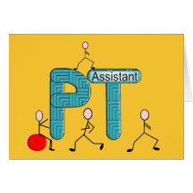 Presentes do assistente da fisioterapia cartão