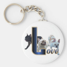 Presentes do buldogue francês chaveiros