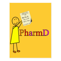 Presentes do estudante da farmácia de PharmD Cartões Postais