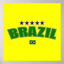 Presentes do logotipo das estrelas azuis de Brasil Impressão