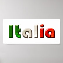 Presentes do logotipo de Italia para amantes dos i Pôsteres