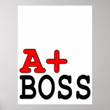 Presentes engraçados para chefes: A+ Chefe Poster