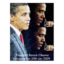 president_barack_obama_2009_inaguration cartao postal
