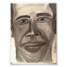 Presidente Obama Carvão vegetal Arte De Fotos