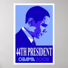Presidente Poster 3 do azul 44o de Obama