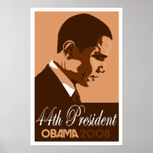 Presidente Poster de Obama Brown 44o