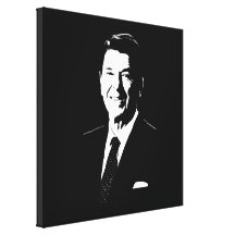 Presidente Ronald Reagan Impressão De Canvas Envolvida
