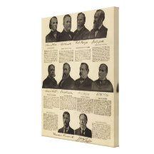Presidentes E.U., autógrafos, biografias Impressão De Canvas Esticada