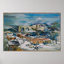 Preston Dickinson - inverno, Harlem River Posters