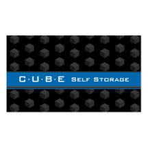 Preto 3D azul da caixa do cubo do cartão de visita