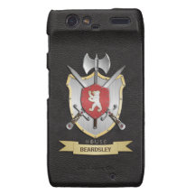 Preto da crista da batalha do urso droid RAZR capas