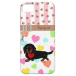 Preto de cabelos compridos personalizado e Tan do  Capa iPhone 5 Case-Mate
