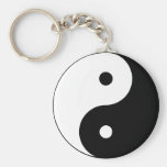 Preto de Taijitu do chinês do sinal do taoísmo de  Chaveiros