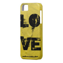 Preto e ouro de Iphone do amor Capa iPhone 5 Case-Mate