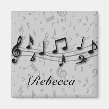 Preto personalizado e notas musicais cinzentas ima