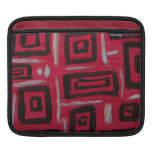 Preto pintado à mão dos retângulos da arte abstrac bolsas de iPad