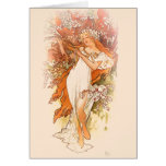 Primavera - arte Nouveau de Alphonse Mucha Cartoes