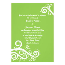 Primavera verde convites personalizados